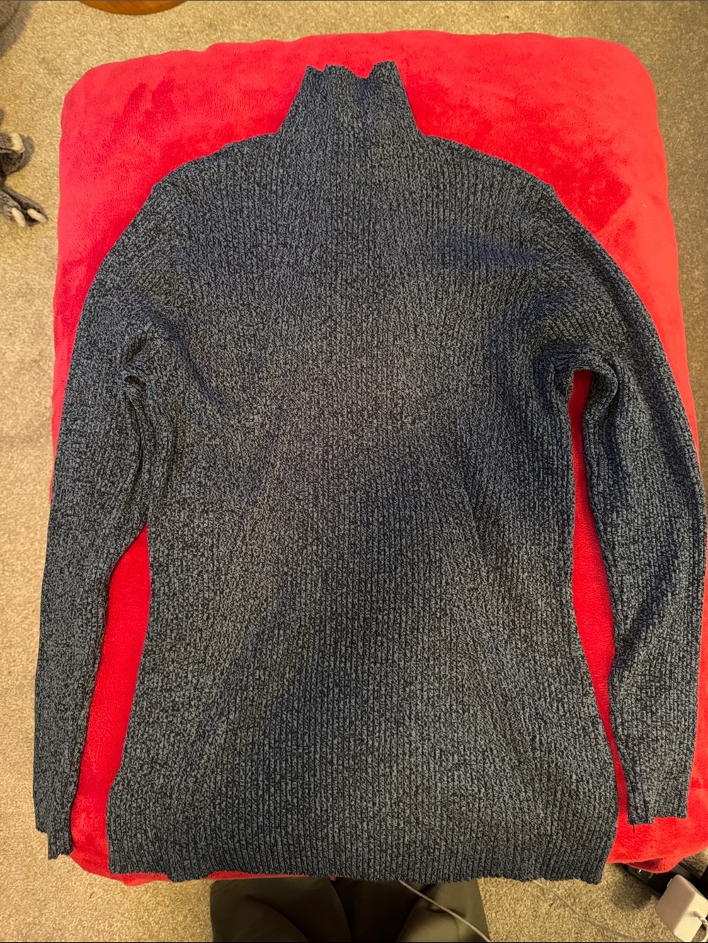 Athleta Charcoal Ribbed Knit Sweater